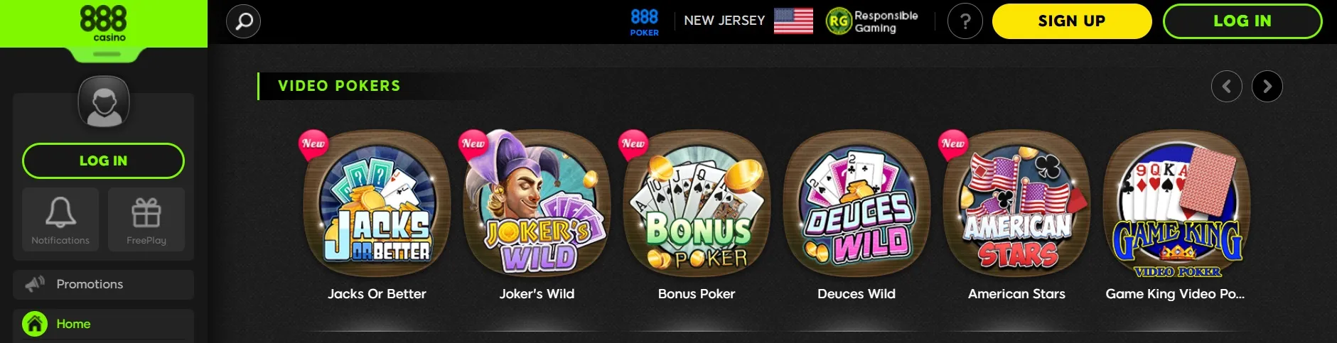 Casinos online póker