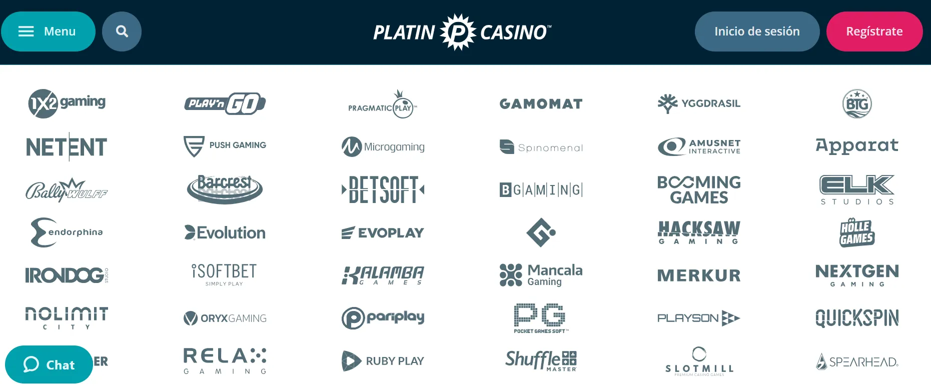 Proveedores en Platin casino seguros casinos españa proveedores