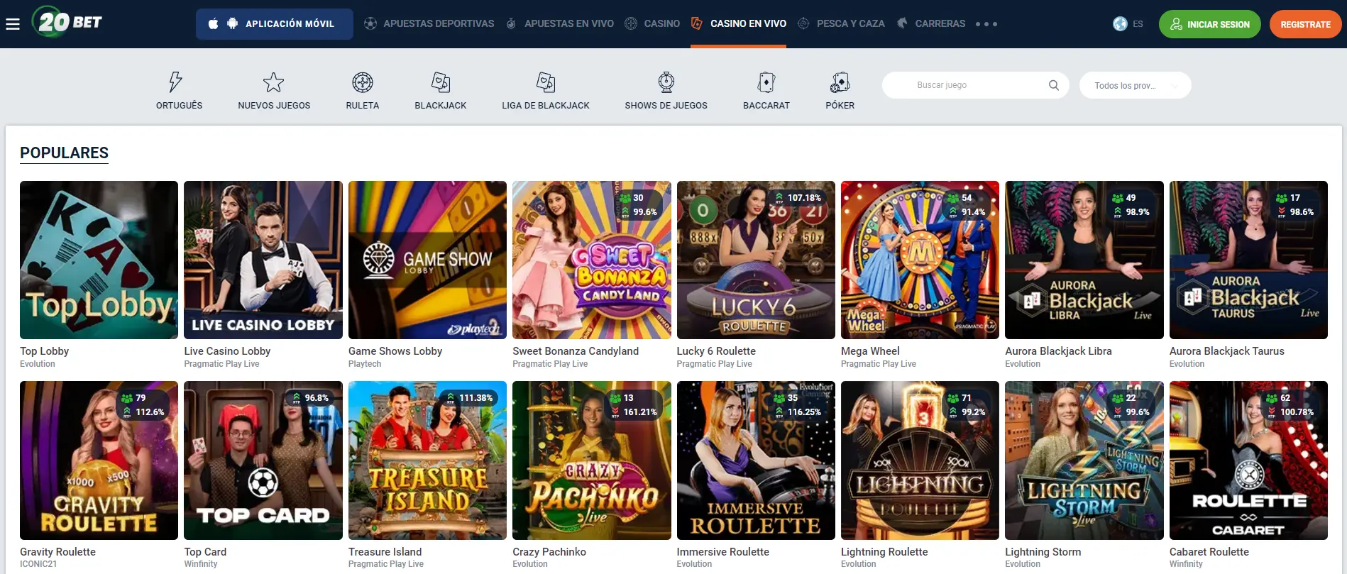 Apuestas en vivo y transmisiones en 20bet casino Apuestas en vivo y transmisiones en 20bet