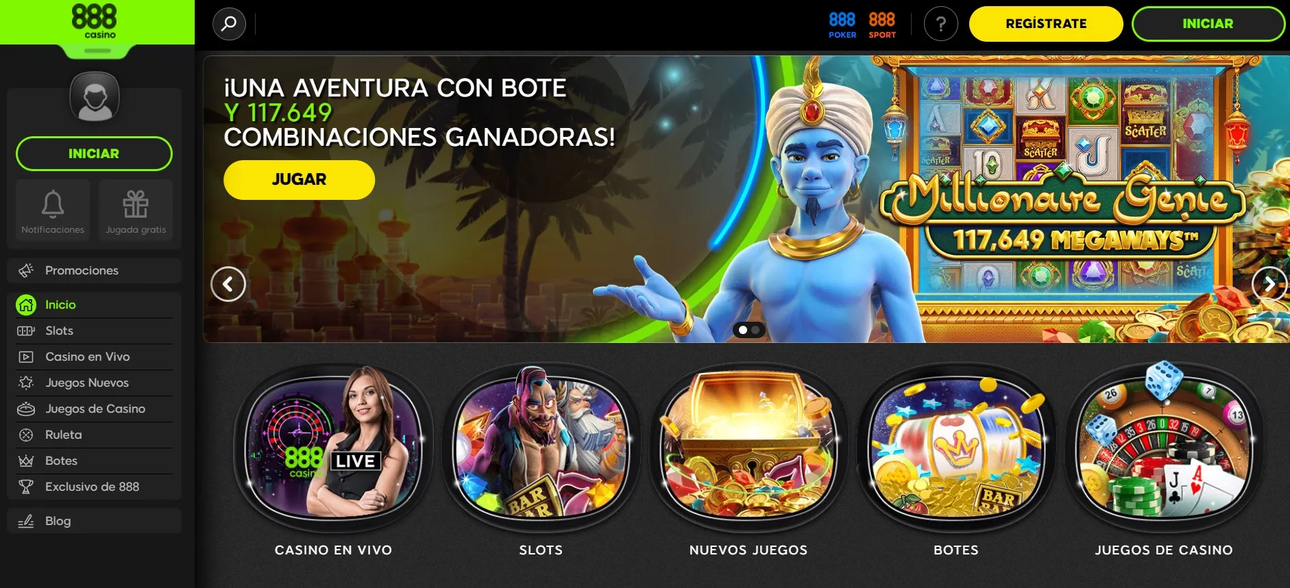 españa casinos online 888