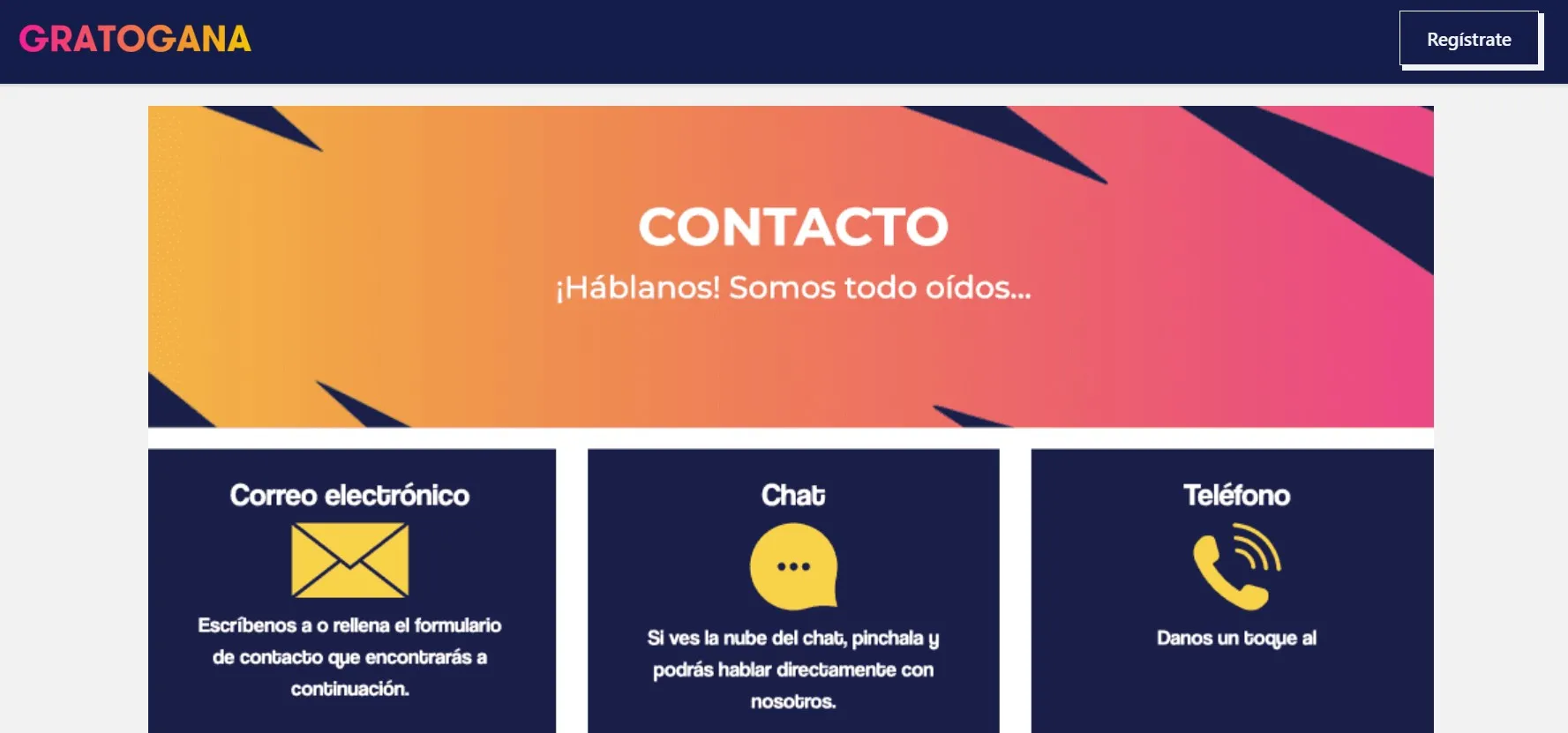 Atención al cliente en Gratogana españa casinos online gratogana