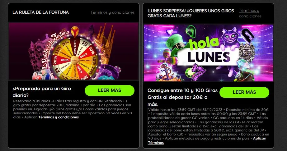 Promociones que ofrecen los casinos Promociones