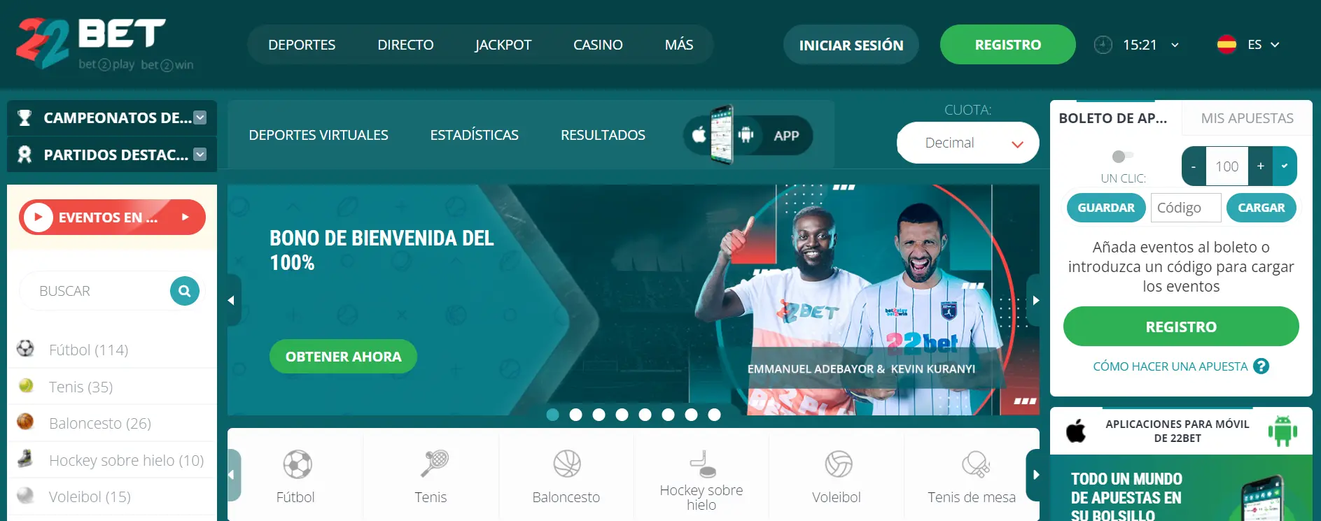 Sitio oficial de 22Bet casinos sin registro 22bet