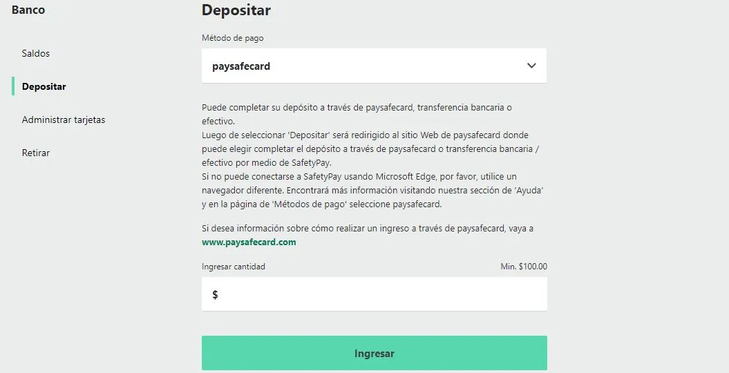 Métodos de pago