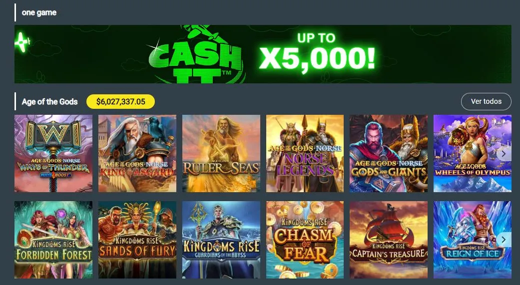 Variedad de juegos